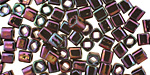 TOHO Metallic Iris Purple Cube 4mm Seed Bead