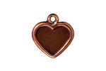 TierraCast Antique Copper (plated) Victorian Heart Frame Pendant 19mm