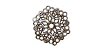 Stampt Antique Pewter (plated) Poinsettia Filigree 22mm