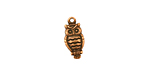Stampt Antique Copper (plated) Owl Charm 7x15mm