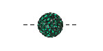 Emerald Pave (w/ Preciosa Crystals) Round 12mm