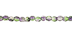 Czech Fire Polished Glass Dual Coated Blueberry/Green Tea Round 3mm