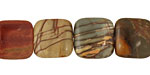 Red Creek Jasper Puff Square 16mm