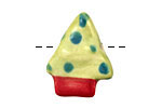 Jangles Ceramic Turquoise Dot Small Tree 22x28mm