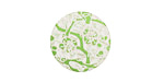 Lillypilly Lime Green Cherry Blossom Anodized Aluminum Disc 19mm, 24 gauge