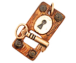 Earthenwood Studio Ceramic Wooden Door Toggle Clasp 36x18mm, 24mm bar