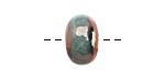 XAZ Raku Green Rondelle 9-11x15-17mm