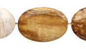 Wooden Jasper Flat Oval 33-36x22-25mm