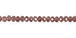 Raspberry Mocha AB Crystal Faceted Rondelle 4mm