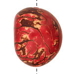Tagua Nut Red Nugget 40-45x32-36mm