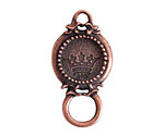 Nunn Design Antique Copper (plated) Decorative Circle Connector 36x19mm