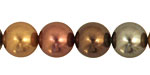 Metallic Shell Pearl Mix Round 12mm