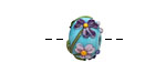 Grace Lampwork Kiley's Bouquet Rondelle 9x14mm