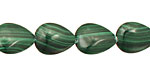 Malachite Flat Teardrop 15x12mm