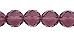 Czech Fire Polished Glass Mid. Amethyst Round 12mm
