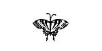 Backyard Butterfly Mini Rubber Stamp 19x15mm