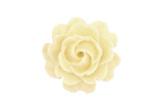 Opaque Matte Ivory Lucite Rose Cabochon 23mm