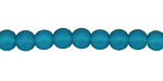 Peacock Blue Recycled Glass Round 6mm