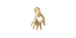 TierraCast Gold (plated) Heart Hand Charm 9x15mm