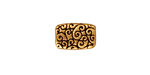 TierraCast Antique Gold (plated) Rectangle Scroll Bead 14x9mm