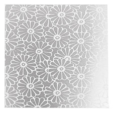 Lillypilly Silver Daisy Anodized Aluminum Sheet 3"x3", 22 gauge