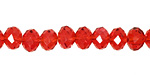 Siam Ruby Crystal Faceted Rondelle 8mm