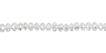 Clear AB Crystal Faceted Rondelle 4mm