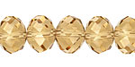 Light Topaz Crystal Faceted Rondelle 14mm