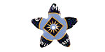 Trinket Foundry Cornflower & Gold (Blue) Small 5 Petal Bottle Cap Flower 22mm