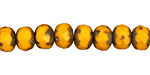 Czech Glass Mustard Seed Fire Polished Rondelle 6x9mm