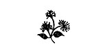 Floral Cluster Mini Rubber Stamp 17x18mm