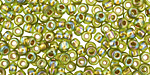 TOHO Rainbow Peridot (with Gold Lining) Round 6/0 Seed Bead