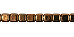Czech Glass Dark Bronze Square 6mm
