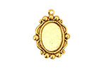 Stampt Antique Gold (plated) Looking Glass Oval Setting 10x14mm