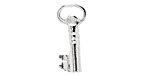 Nunn Design Sterling Silver (plated) Key Charm 10x23mm