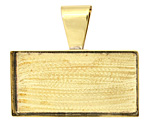 Brass Rectangle Bezel 43x22mm