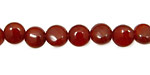Carnelian Puff Coin 8mm