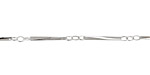Silver (plated) Twisted Bar Chain