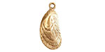Nunn Design Antique Gold (plated) Mussel Charm 11x26mm