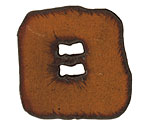 The Lipstick Ranch Rusted Iron Square Button 38mm