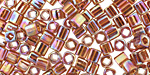 TOHO Transparent Rainbow Smoky Topaz Cube 4mm Seed Bead