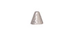 TierraCast Rhodium (plated) Hammertone Cone 8mm
