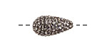 Black Diamond Pave (w/ Preciosa Crystals) Teardrop 19x10mm (1.5mm hole)