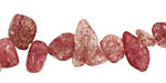 Strawberry Quartz (natural) Tumbled Nugget Drop 8-10x10-14mm
