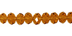 Medium Topaz Crystal Faceted Rondelle 8mm