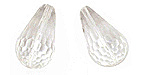 Rock Crystal Faceted Teardrop 22x13mm