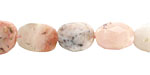 Pink Opal Faceted Flat Oval 9-14x8-9mm