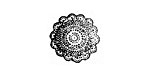 Crocheted Doily Mini Rubber Stamp 14mm
