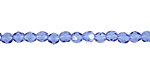 Czech Fire Polished Glass Sapphire Round 4mm