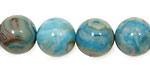 Larimar Blue Crazy Lace Round 14mm